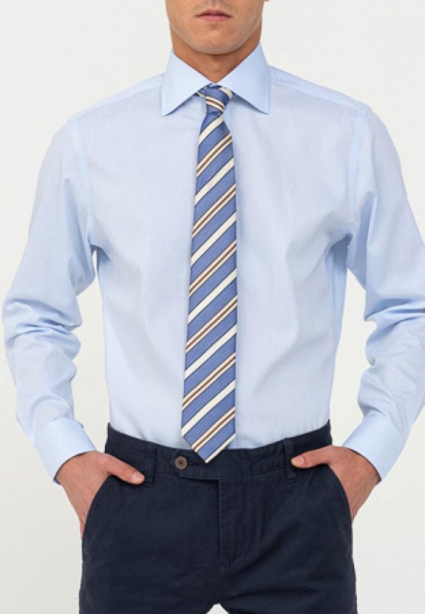 мужская рубашка с длинным рукавом camicissima, голубая