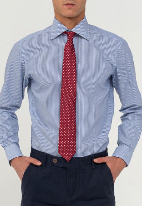 мужская рубашка с длинным рукавом camicissima, синяя