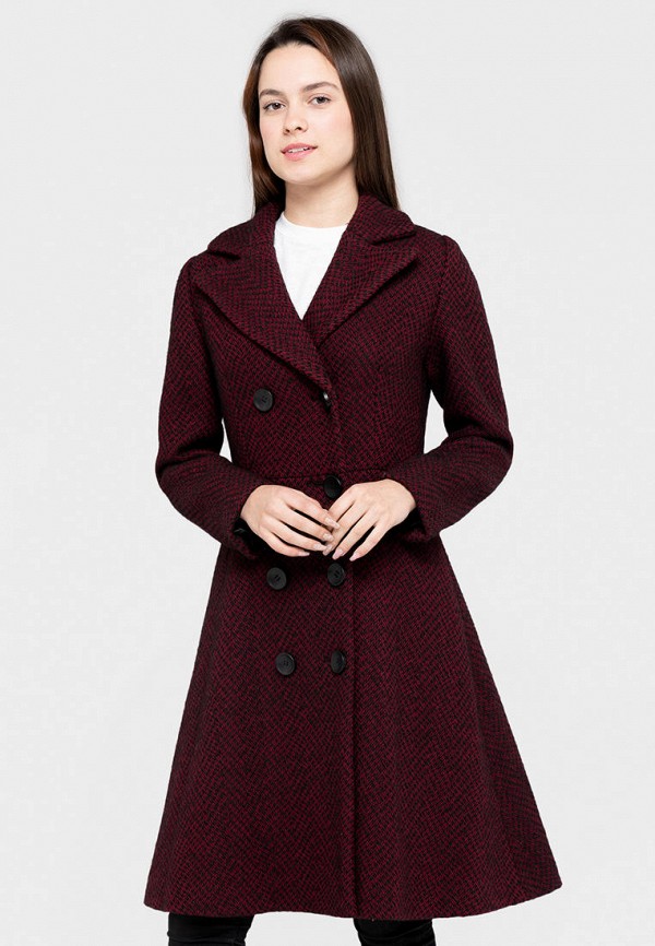 женское пальто zimart, бордовое