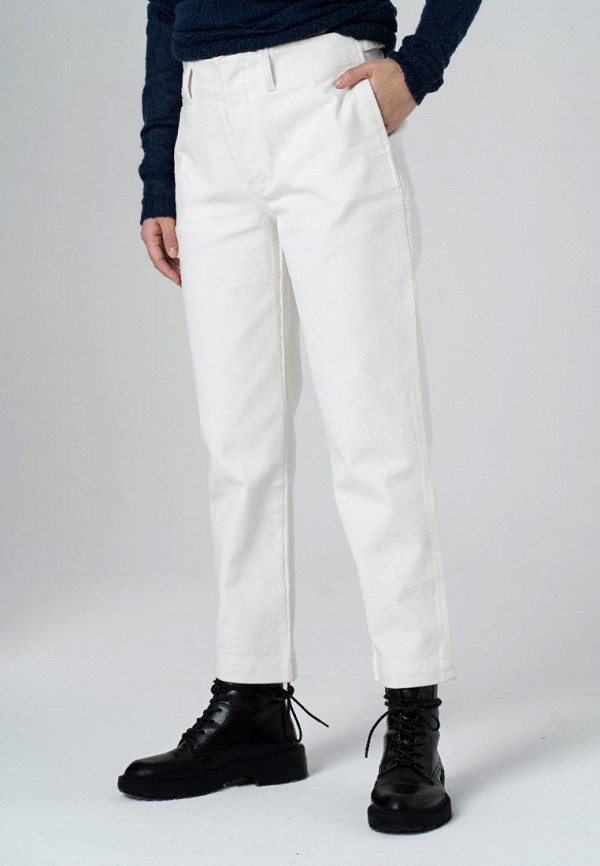 женские прямые джинсы sana.moda, белые