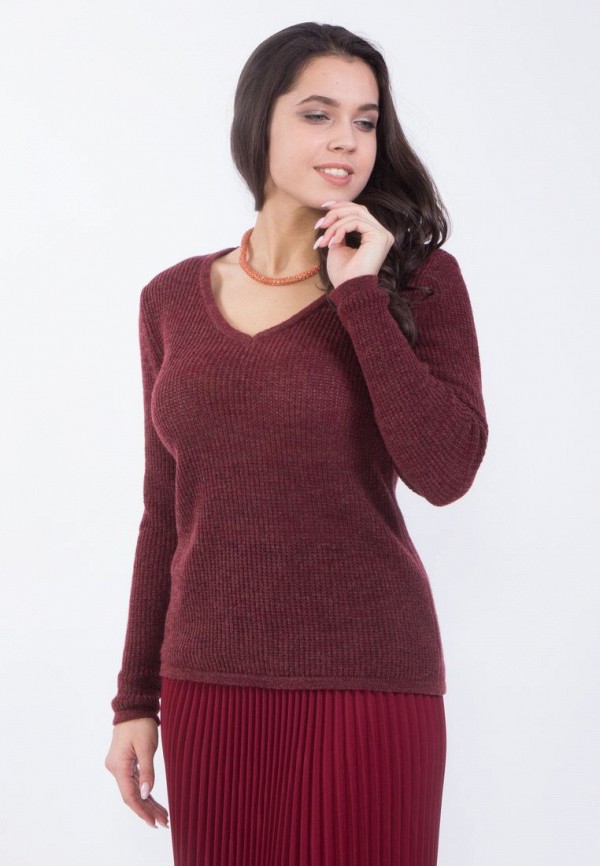 женский пуловер wisell, бордовый
