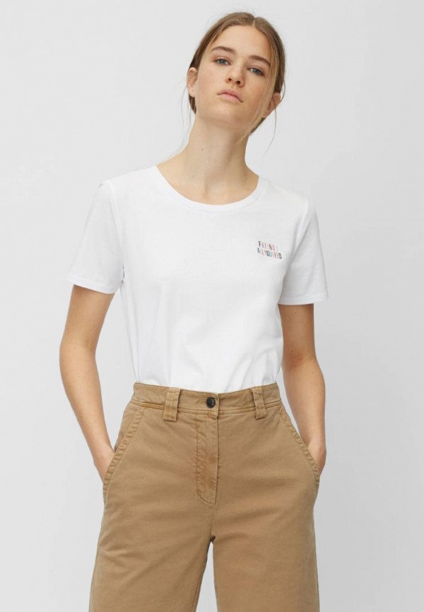 женская футболка marc o’polo, белая