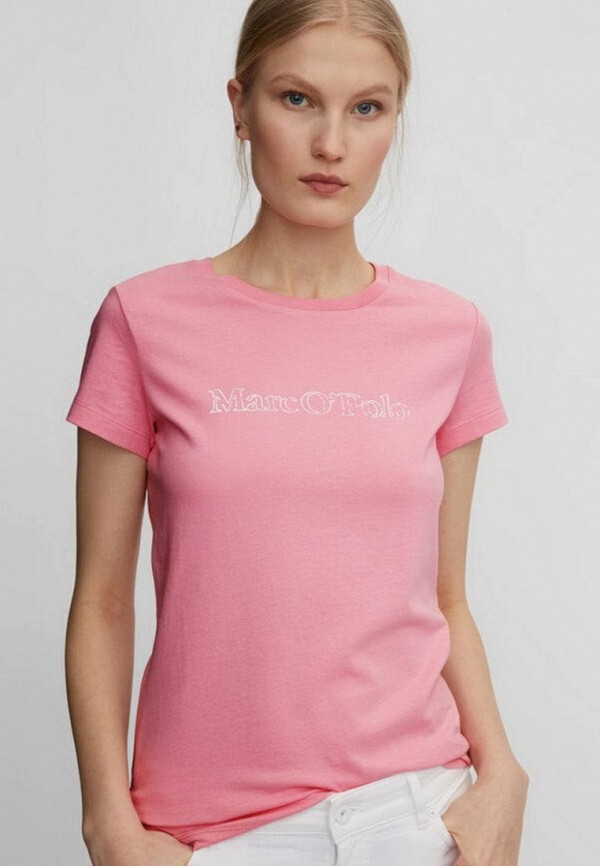 женская футболка marc o’polo, розовая