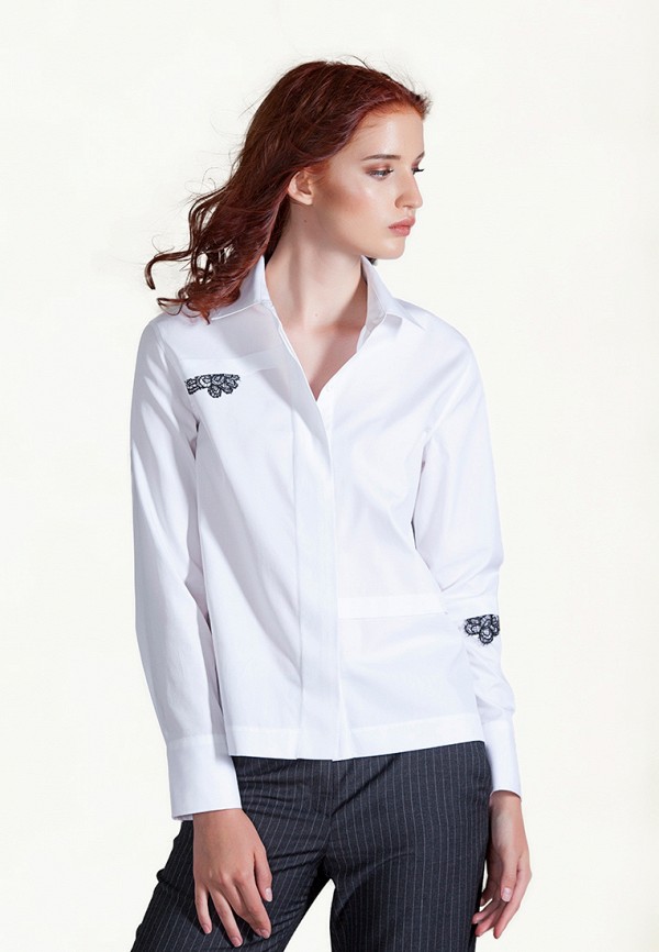 женская рубашка с длинным рукавом strygina, белая