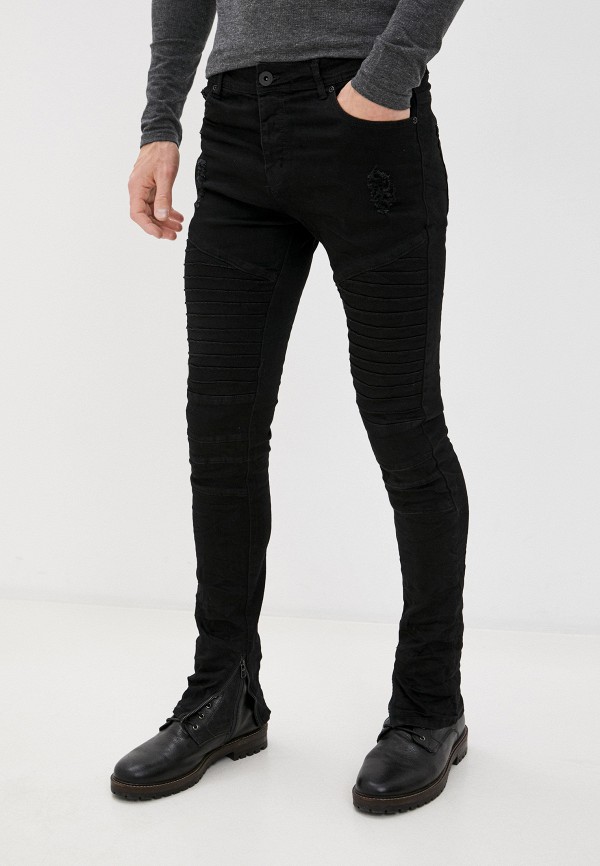 мужские зауженные джинсы mz72, черные