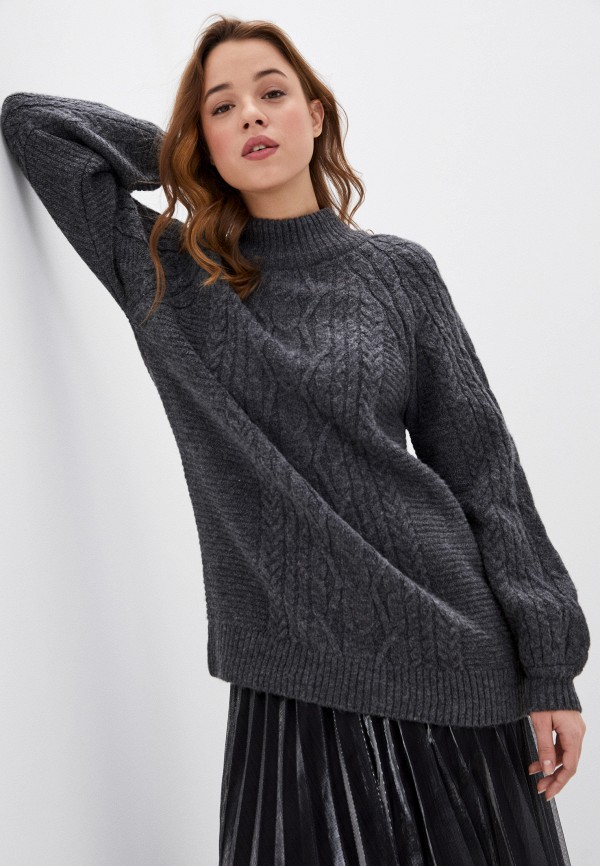 женский свитер naf naf, серый
