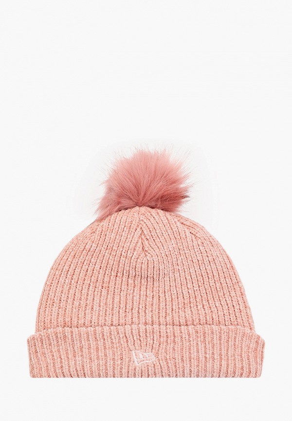 женская шапка new era, розовая