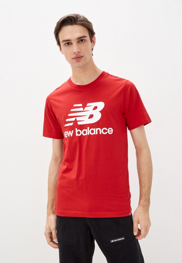 мужская спортивные футболка new balance, красная