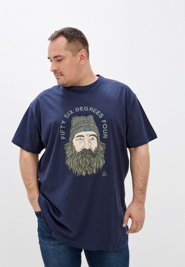 мужская футболка north 56-4, синяя