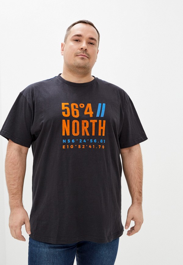мужская футболка north 56-4, черная