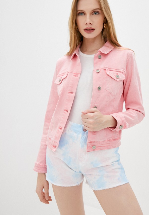 женская куртка only, розовая