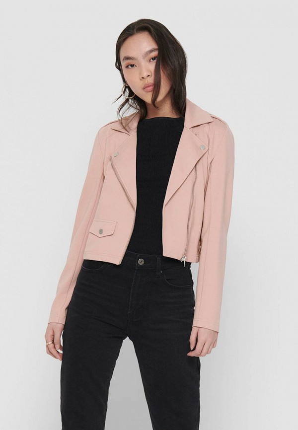 женская куртка only, розовая