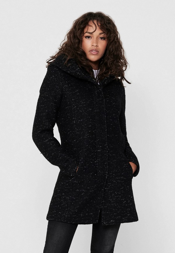 женское пальто only, черное
