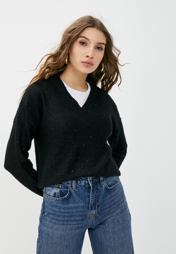 женский пуловер only, черный
