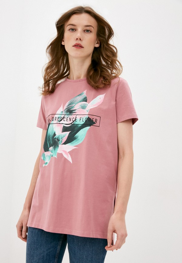женская спортивные футболка outhorn, розовая