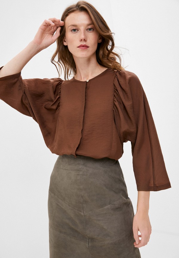 женская блузка part two, коричневая