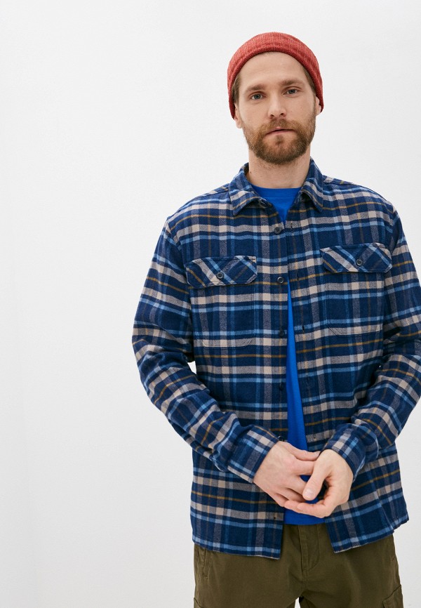 мужская рубашка patagonia, синяя