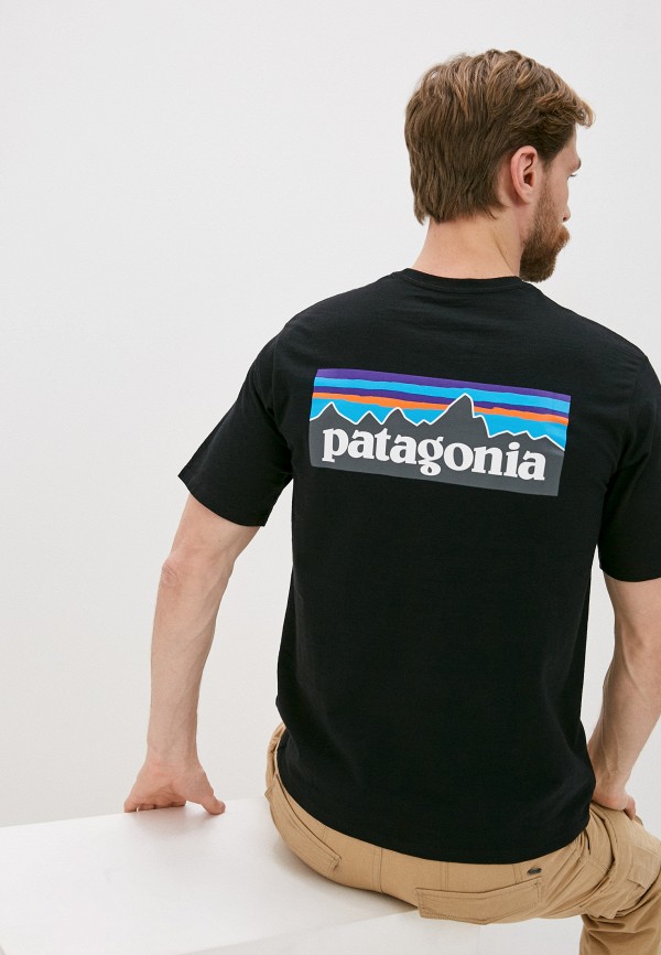 мужская спортивные футболка patagonia, черная