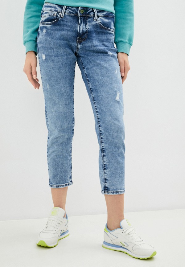 женские джинсы pepe jeans london, голубые