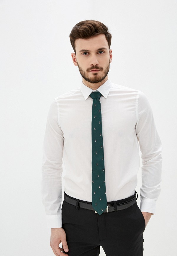 мужская рубашка с длинным рукавом piazza italia, белая