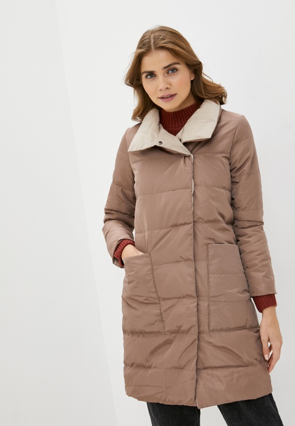 женская куртка pink frost, коричневая