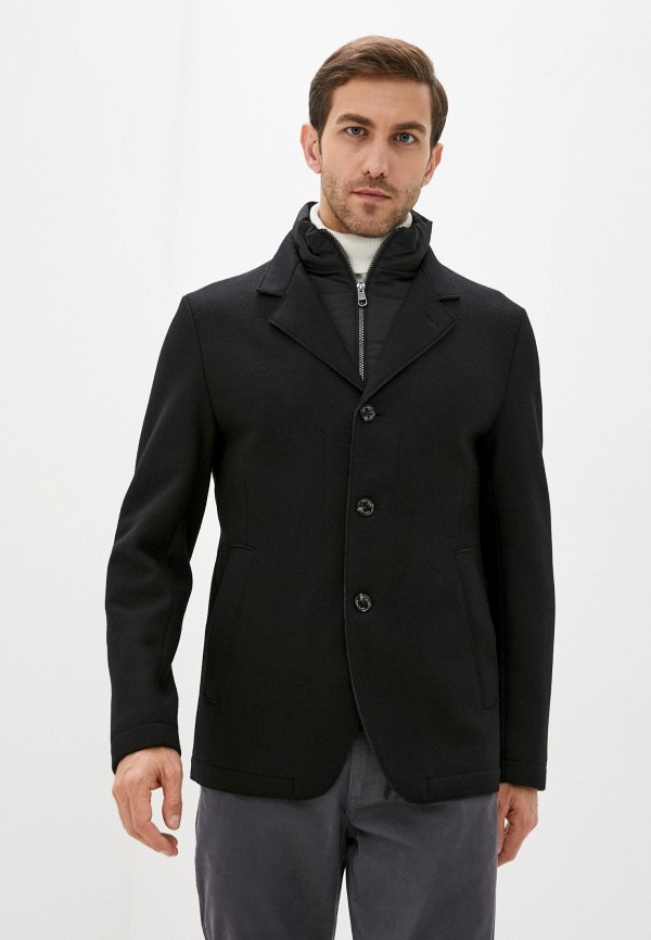 мужское пальто pierre cardin, черное
