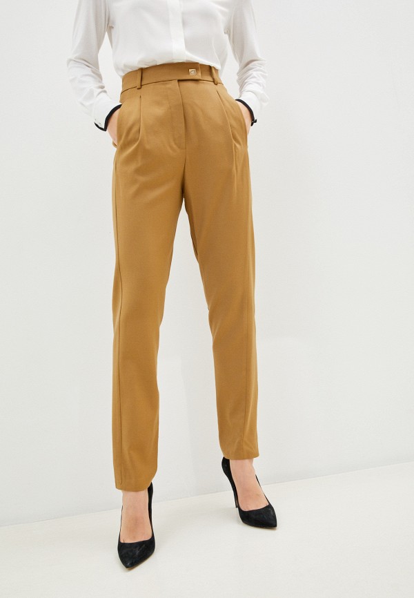 женские классические брюки pinko, коричневые