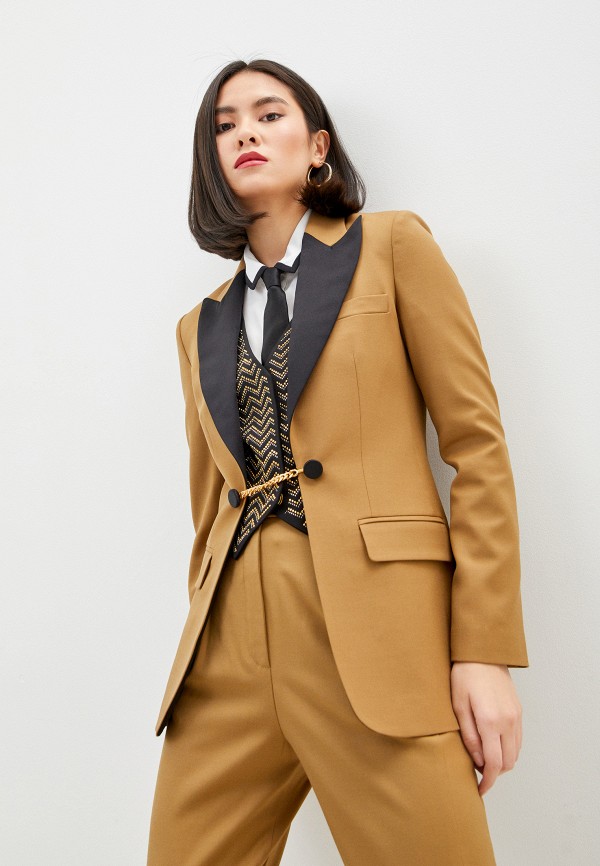 женский пиджак pinko, коричневый