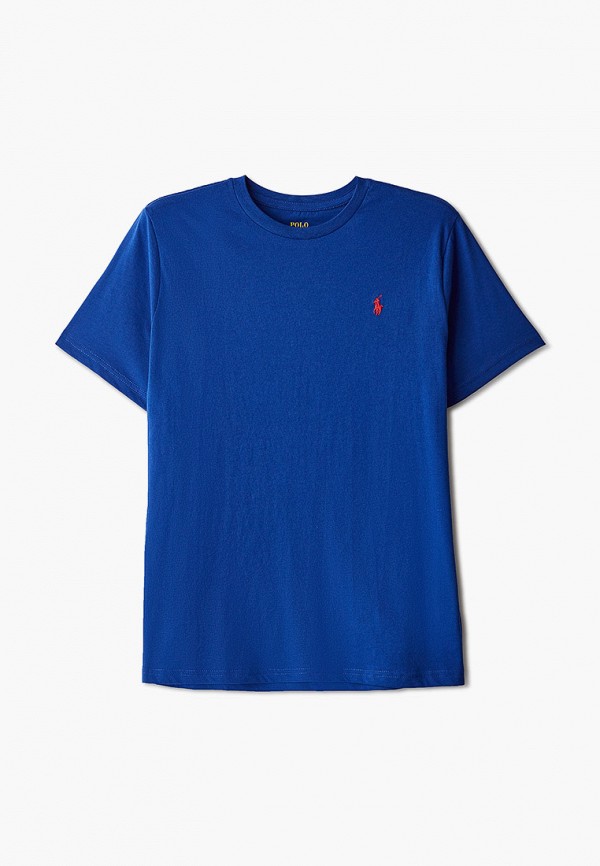 футболка с коротким рукавом polo ralph lauren для мальчика, синяя