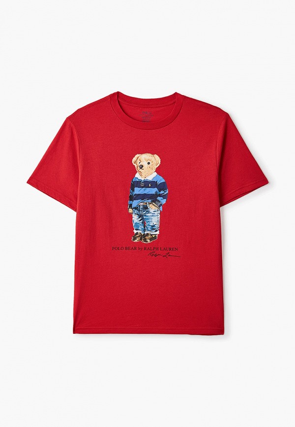 футболка с коротким рукавом polo ralph lauren для мальчика, красная