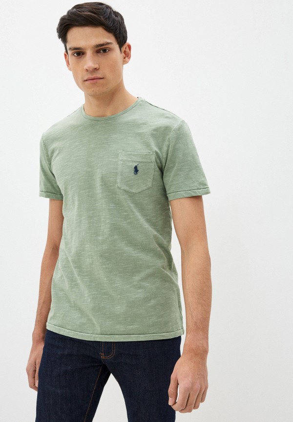 мужская футболка polo ralph lauren, зеленая