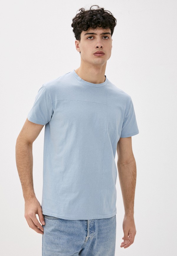 мужская футболка с коротким рукавом primo emporio, голубая