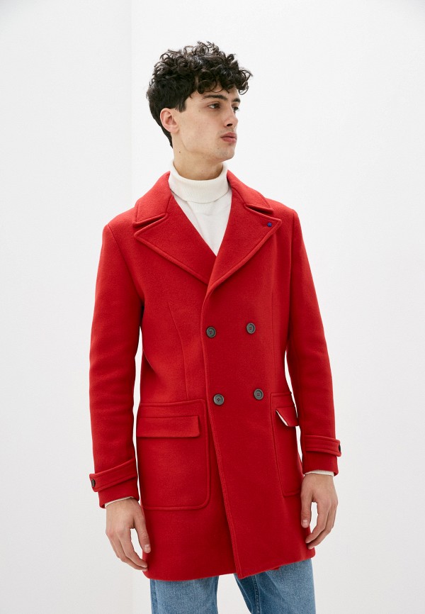 мужское пальто primo emporio, красное