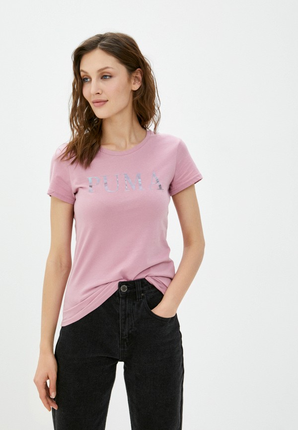 женская спортивные футболка puma, розовая