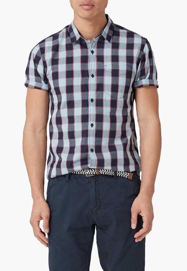 мужская рубашка с коротким рукавом q/s designed by, синяя