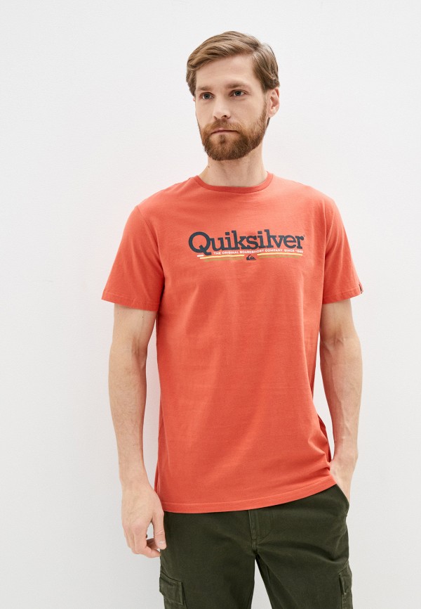 мужская спортивные футболка quiksilver, оранжевая