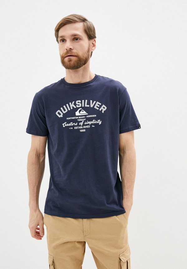 мужская спортивные футболка quiksilver, синяя