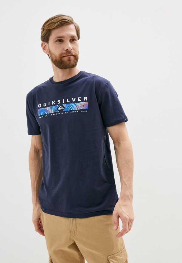 мужская спортивные футболка quiksilver, синяя