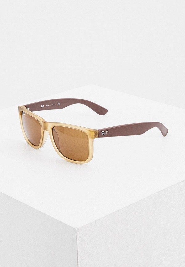 мужские солнцезащитные очки ray ban, коричневые