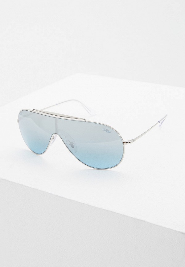 женские солнцезащитные очки ray ban, серебряные