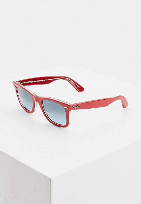женские солнцезащитные очки ray ban, красные