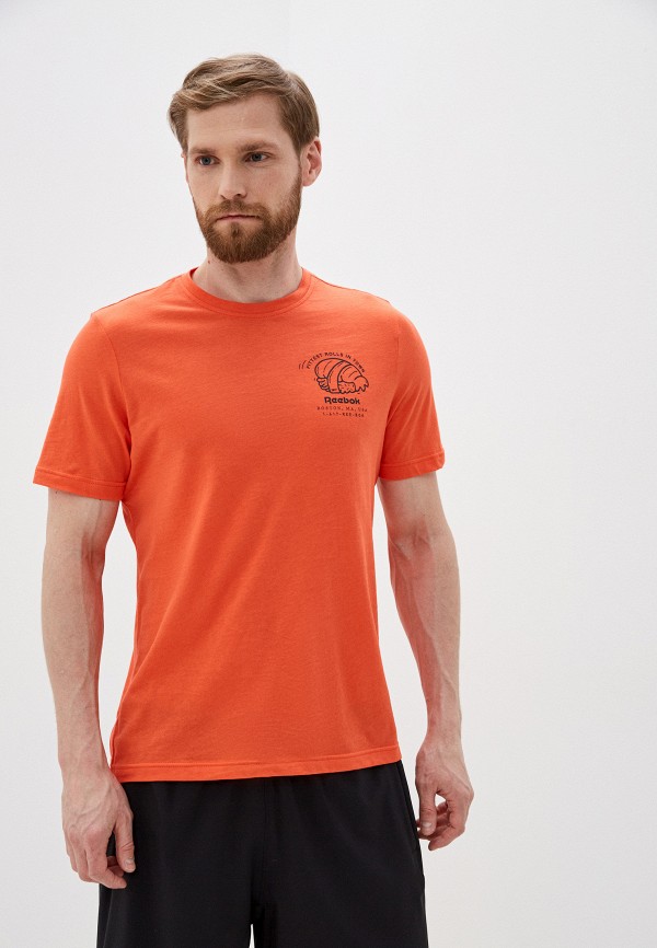 мужская футболка reebok, оранжевая