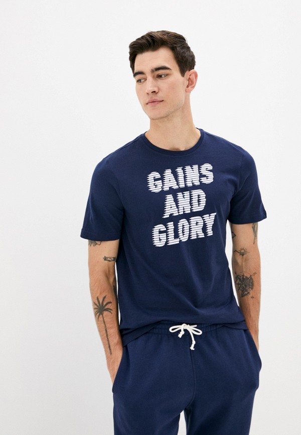 мужская спортивные футболка reebok, синяя