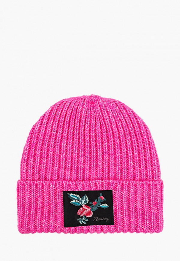 шапка replay для девочки, розовая