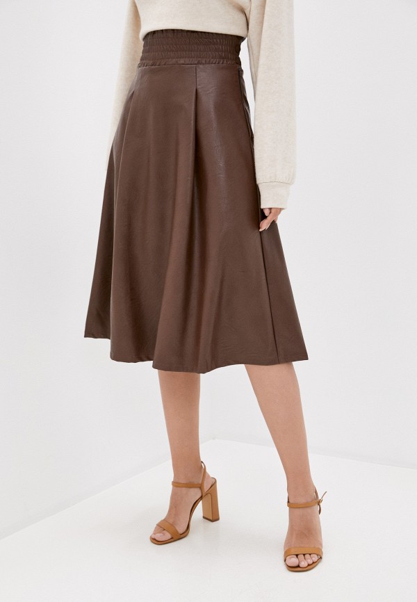 женская юбка rinascimento, коричневая