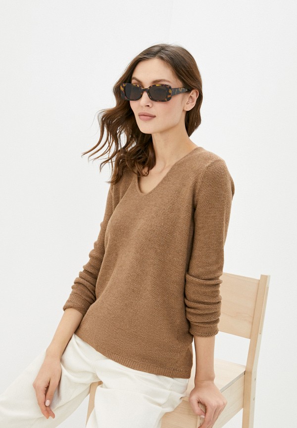 женский пуловер rodier, коричневый