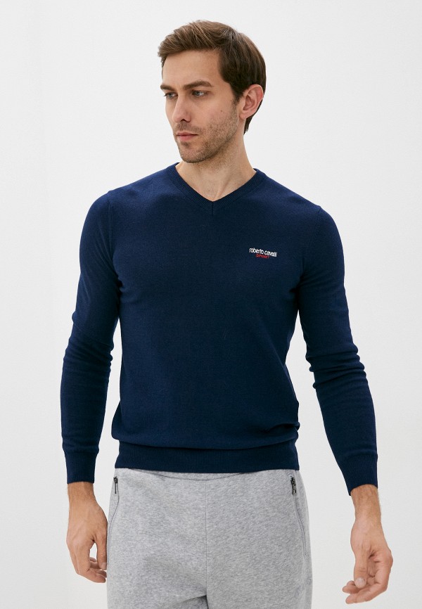 мужской пуловер roberto cavalli sport, синий