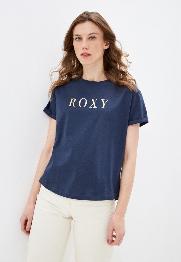 женская спортивные футболка roxy, синяя