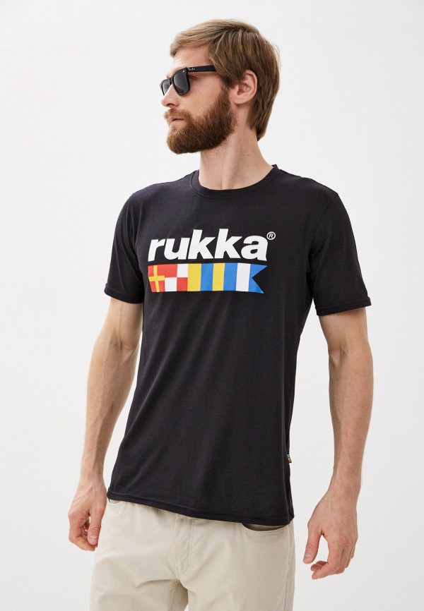 мужская спортивные футболка rukka, черная