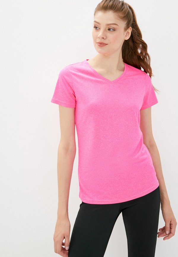 женская спортивные футболка rukka, розовая
